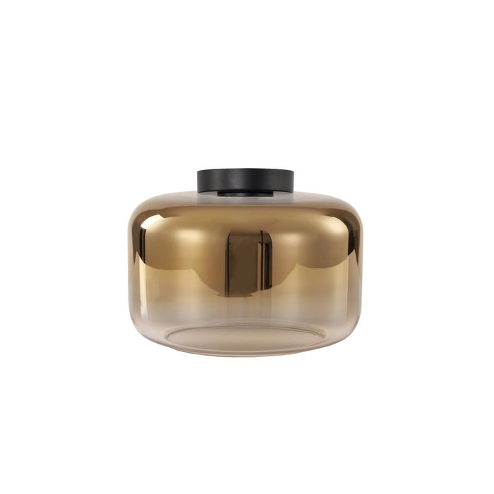 Artdelight Casino - Plafonnière/Plafondlamp - Dimbaar - Ø20cm - E27 - Modern - Goud/Helder glas
