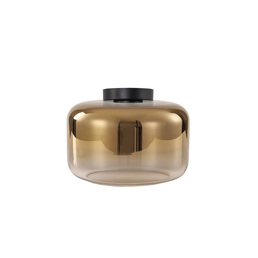 Artdelight Casino - Plafonnière/Plafondlamp - Dimbaar - Ø20cm - E27 - Modern - Goud/Helder glas