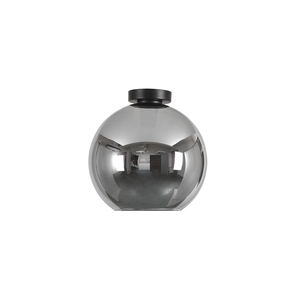 Artdelight Marino - Plafonnière/Plafondlamp - Dimbaar - Ø30cm - E27 - Modern - Titan glas