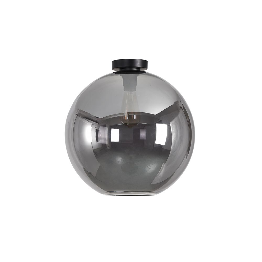 Artdelight Marino - Plafonnière/Plafondlamp - Dimbaar - Ø40cm - E27 - Modern - Titan glas
