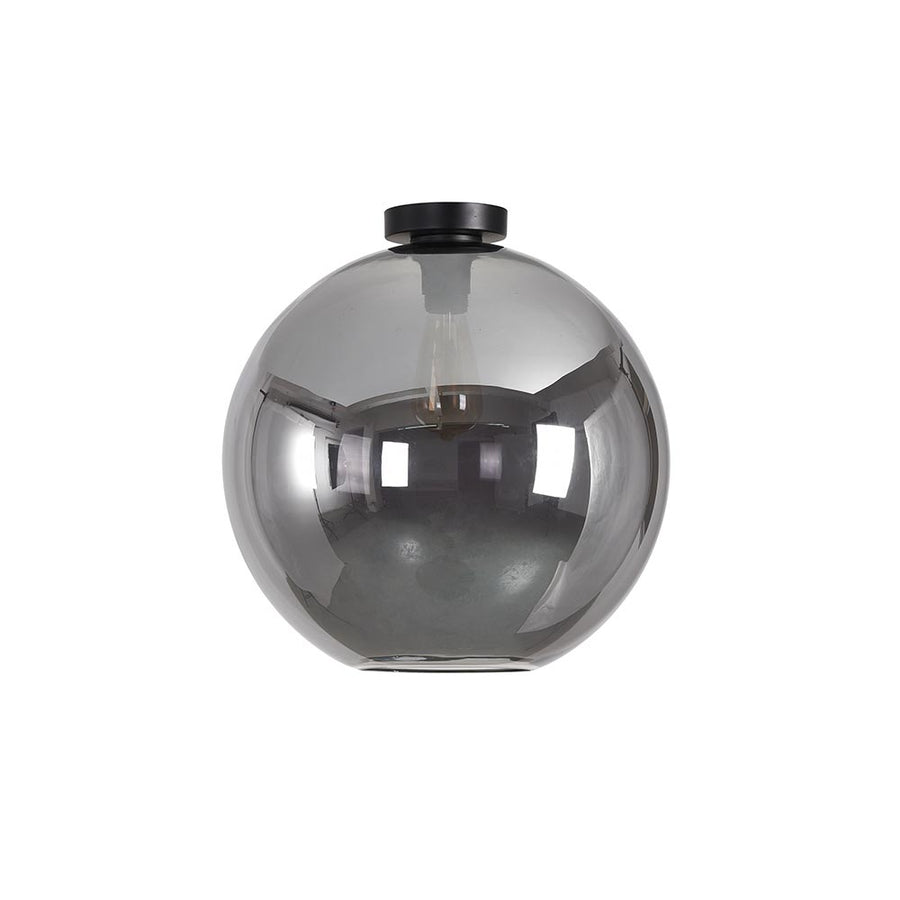 Artdelight Marino - Plafonnière/Plafondlamp - Dimbaar - Ø40cm - E27 - Modern - Titan glas