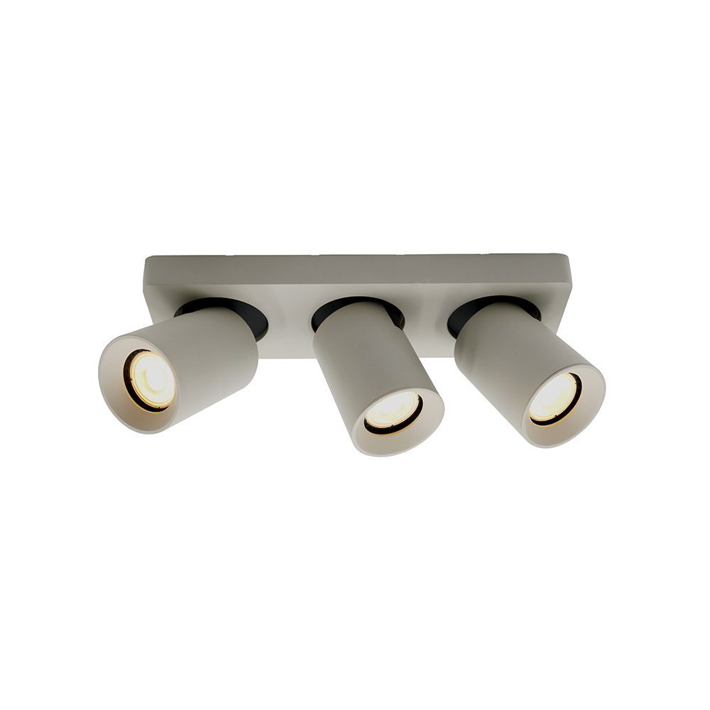 Artdelight Megano - Opbouwspot/Plafondspot - Dimbaar - 3-lichts - GU10 - Rechthoekig - Modern – Kies kleur