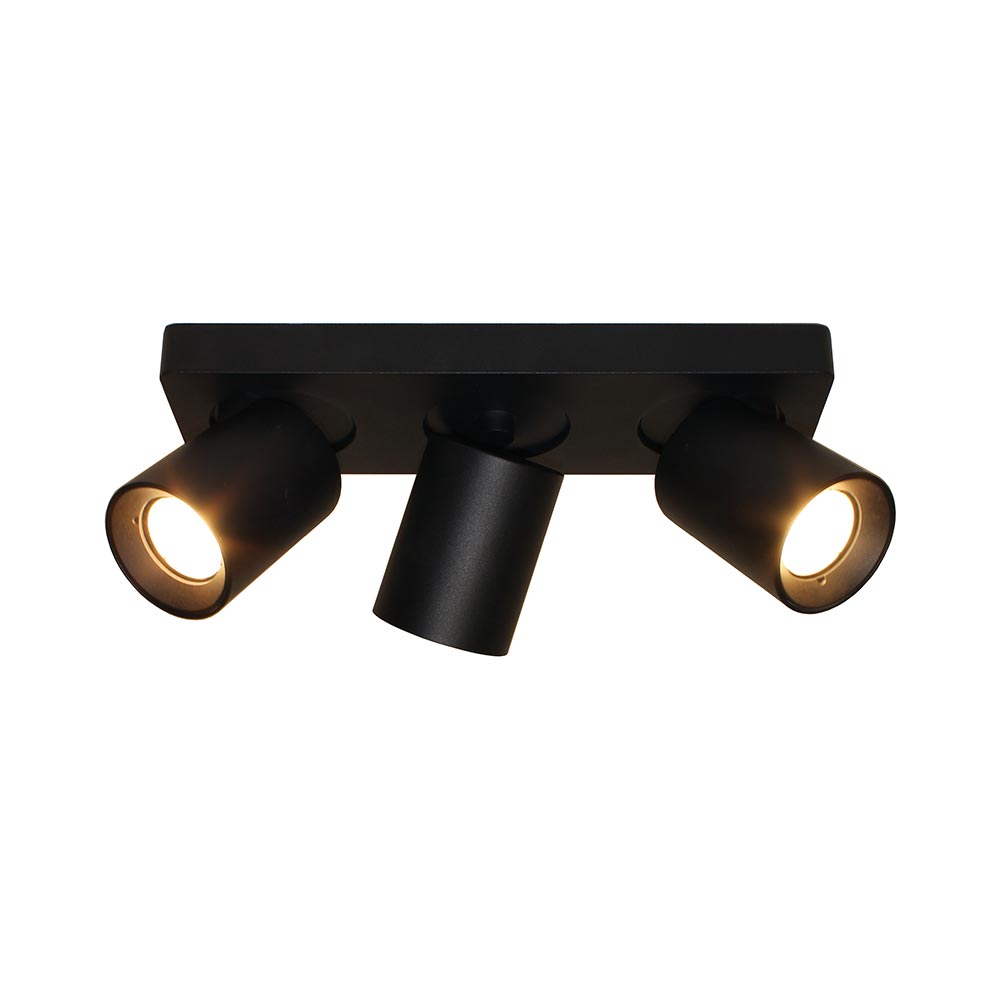 Artdelight Megano - Opbouwspot/Plafondspot - Dimbaar - 3-lichts - GU10 - Rechthoekig - Modern – Kies kleur