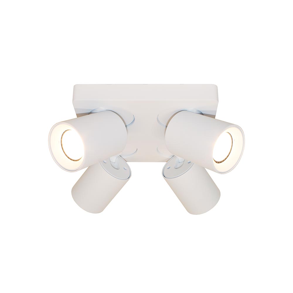 Artdelight Megano - Opbouwspot/Plafondspot - Dimbaar - 4-lichts - GU10 - Modern – Kies kleur
