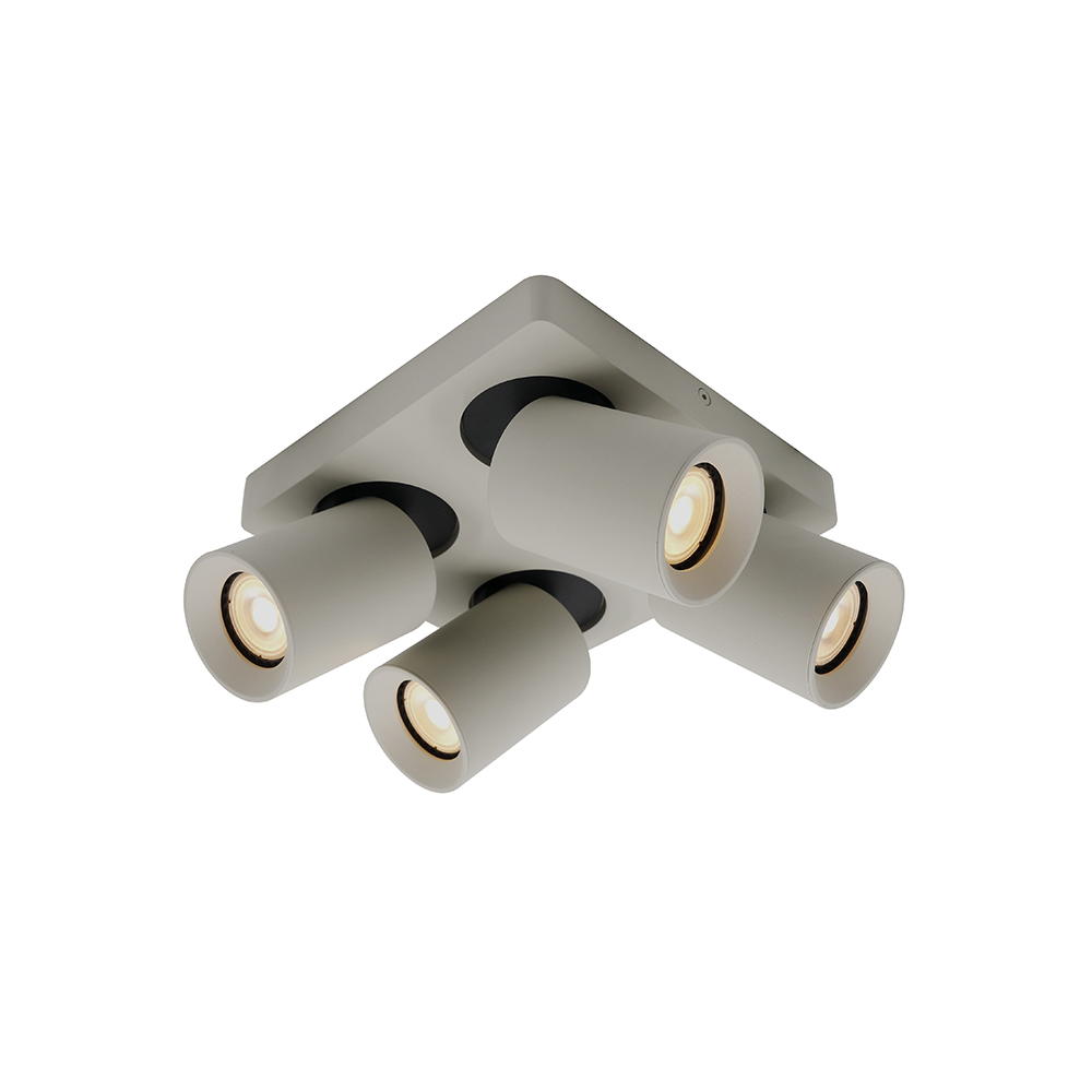 Artdelight Megano - Opbouwspot/Plafondspot - Dimbaar - 4-lichts - GU10 - Modern – Kies kleur