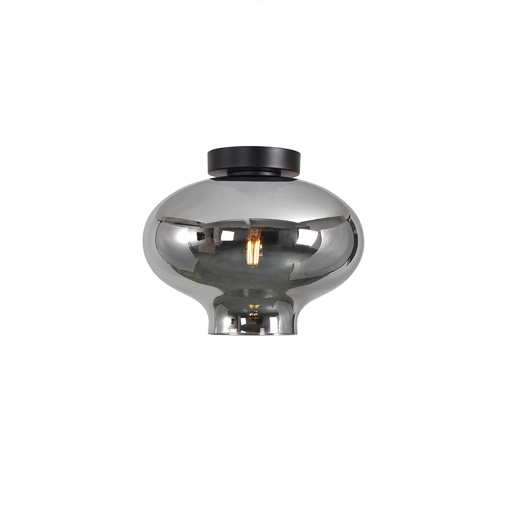 Artdelight Toronto - Plafonnière/Plafondlamp - Dimbaar - E27 - Modern - Titan glas
