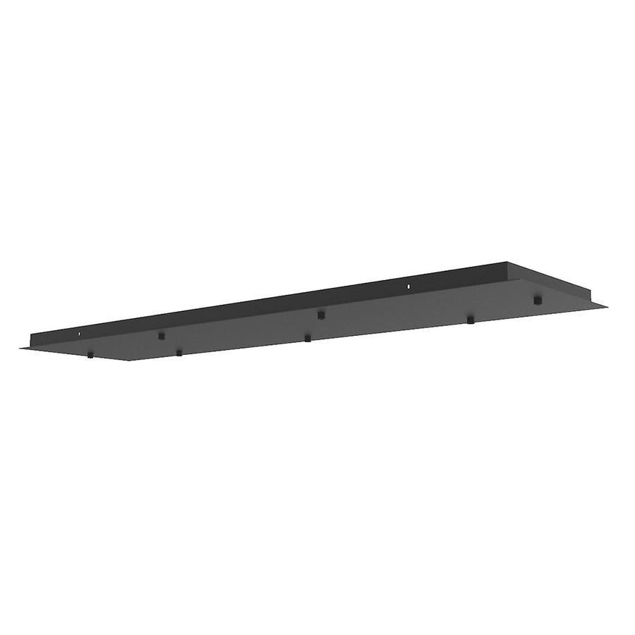 ArtDelight Plate – Plafondplaat 120×30 cm voor 7 pendels – Met gaten – Zwart