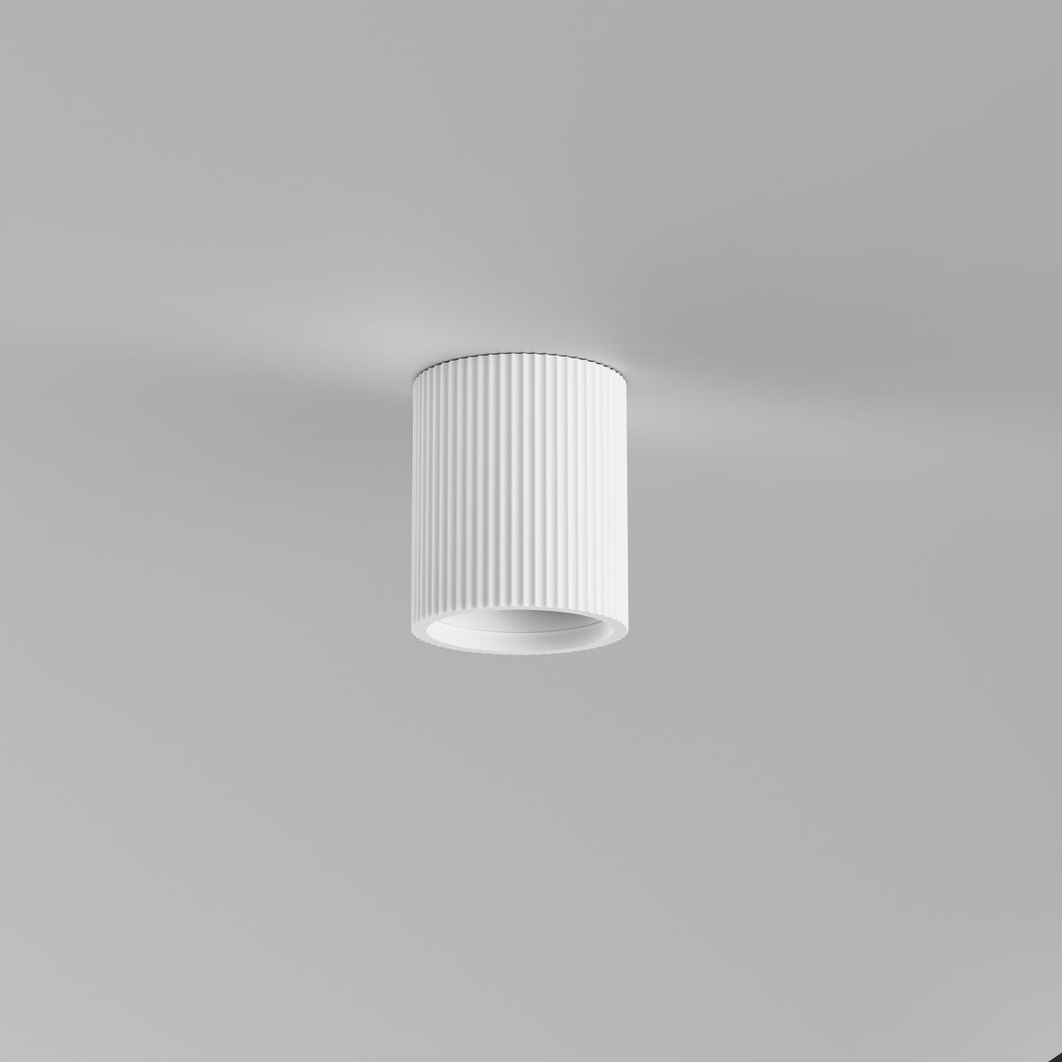 Artdelight Toulouse - Plafonnière/Plafondlamp - Dimbaar - GU10 - Geribbeld - Gips - Modern - Wit
