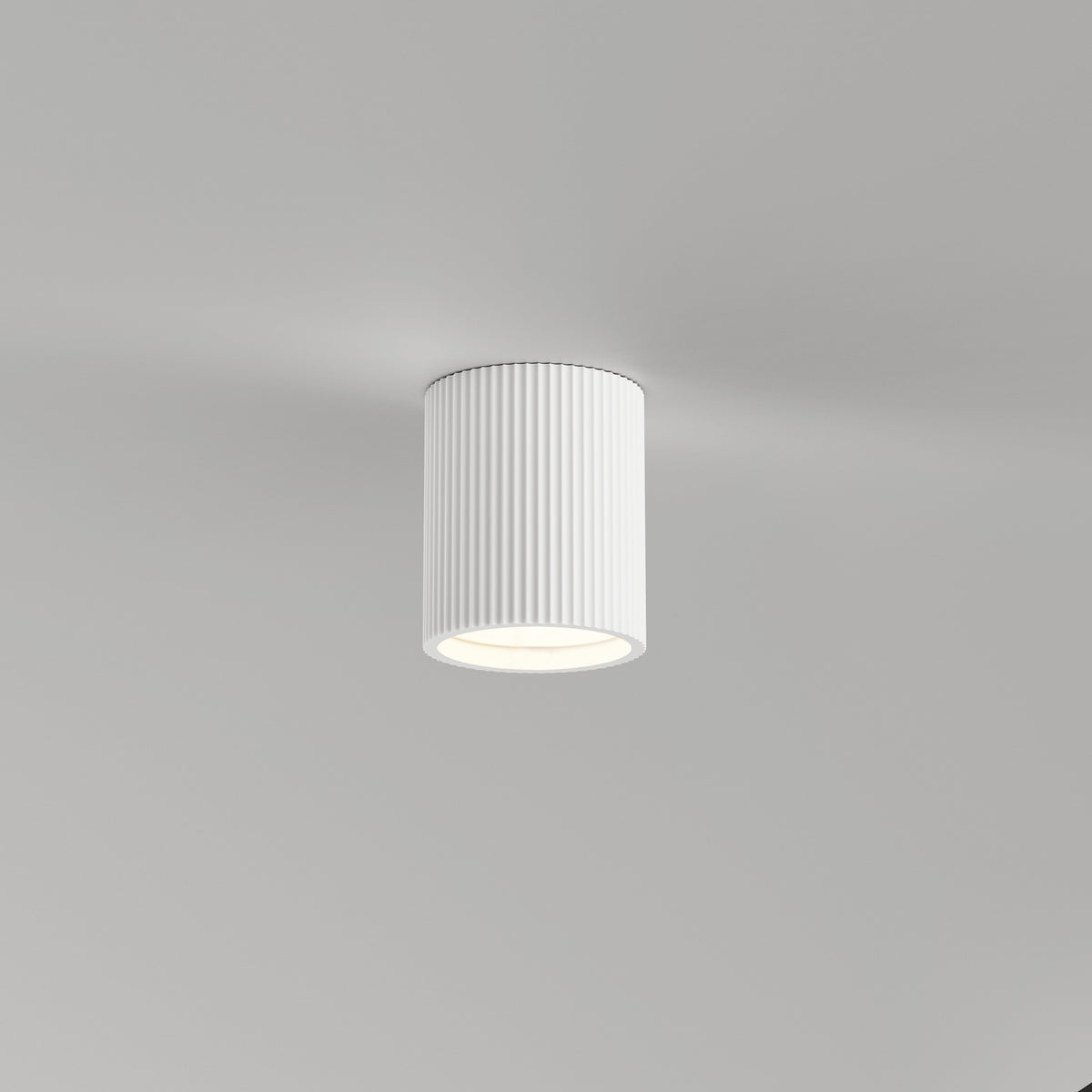 Artdelight Toulouse - Plafonnière/Plafondlamp - Dimbaar - GU10 - Geribbeld - Gips - Modern - Wit