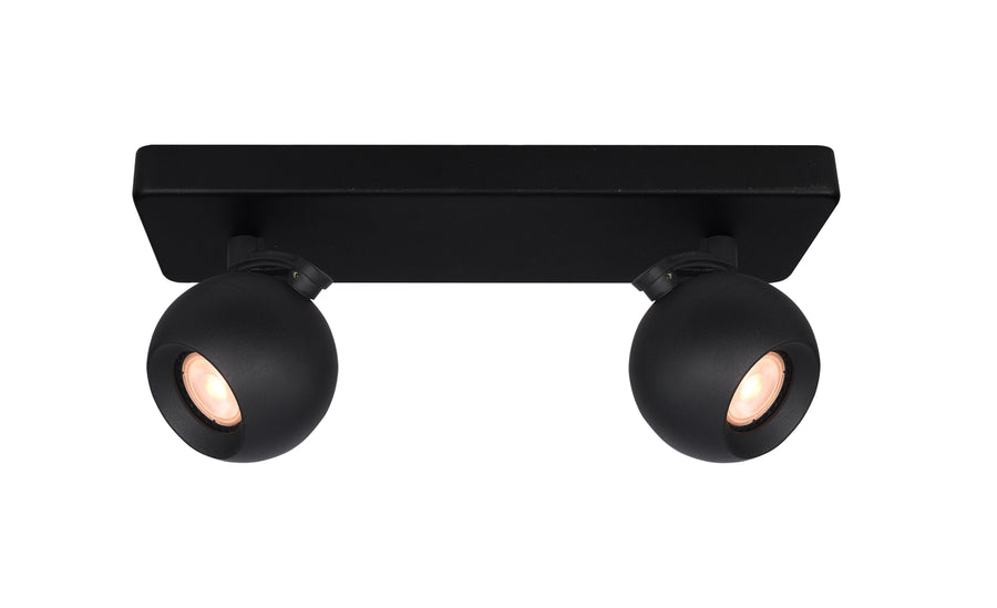 Artdelight Bolero - Opbouwspot/Plafondspot - Dimbaar - 2-lichts - GU10 - Modern - Zwart