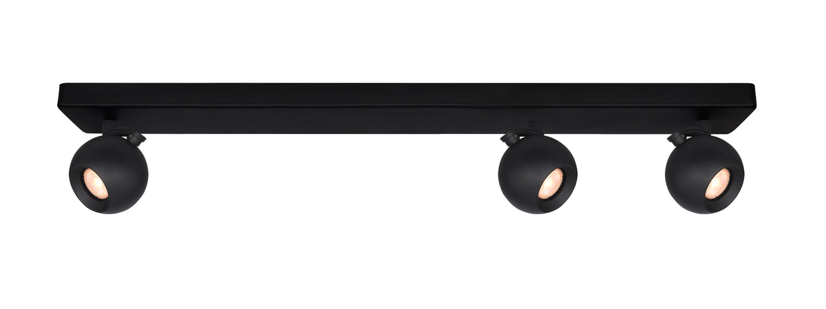 Artdelight Bolero - Opbouwspot/Plafondspot - Dimbaar - 3-lichts - GU10 - Modern - Zwart