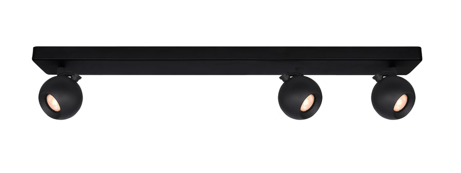 Artdelight Bolero - Opbouwspot/Plafondspot - Dimbaar - 3-lichts - GU10 - Modern - Zwart