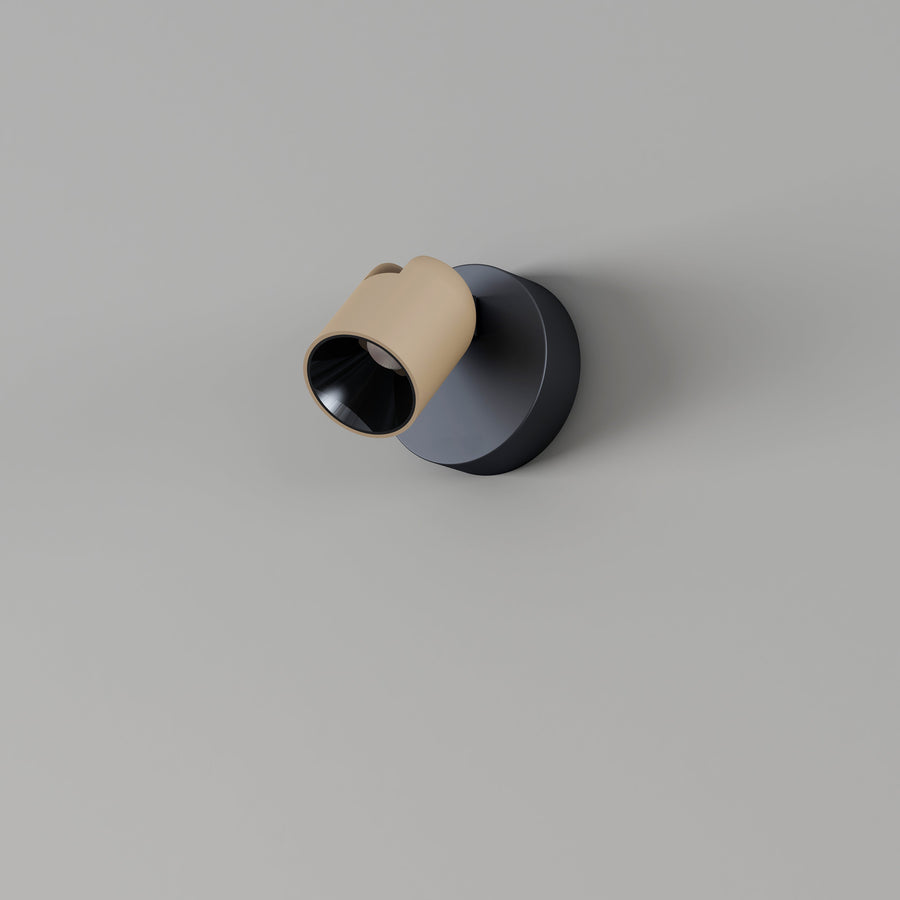 Artdelight Houston - Opbouwspot/Plafondspot - LED Dimbaar - 1-lichts - Design - Zwart/Champagne