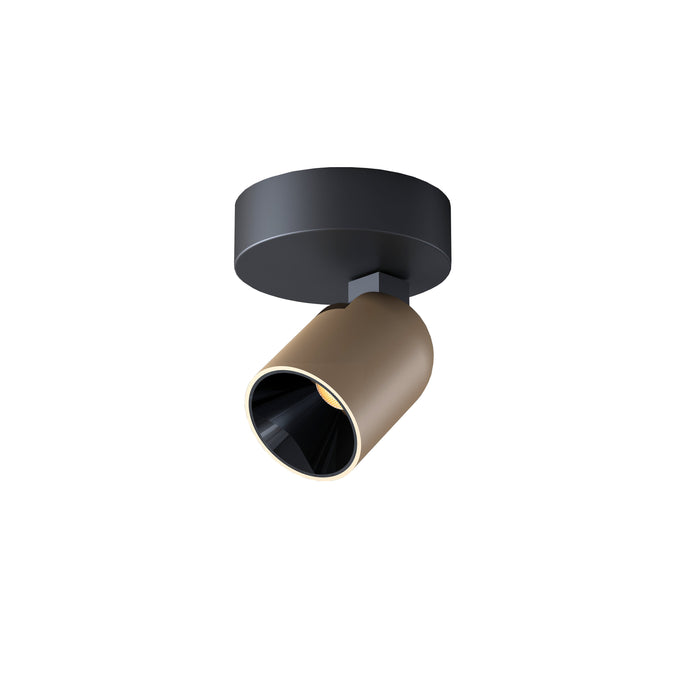 Artdelight Houston - Opbouwspot/Plafondspot - LED Dimbaar - 1-lichts - Design - Zwart/Champagne