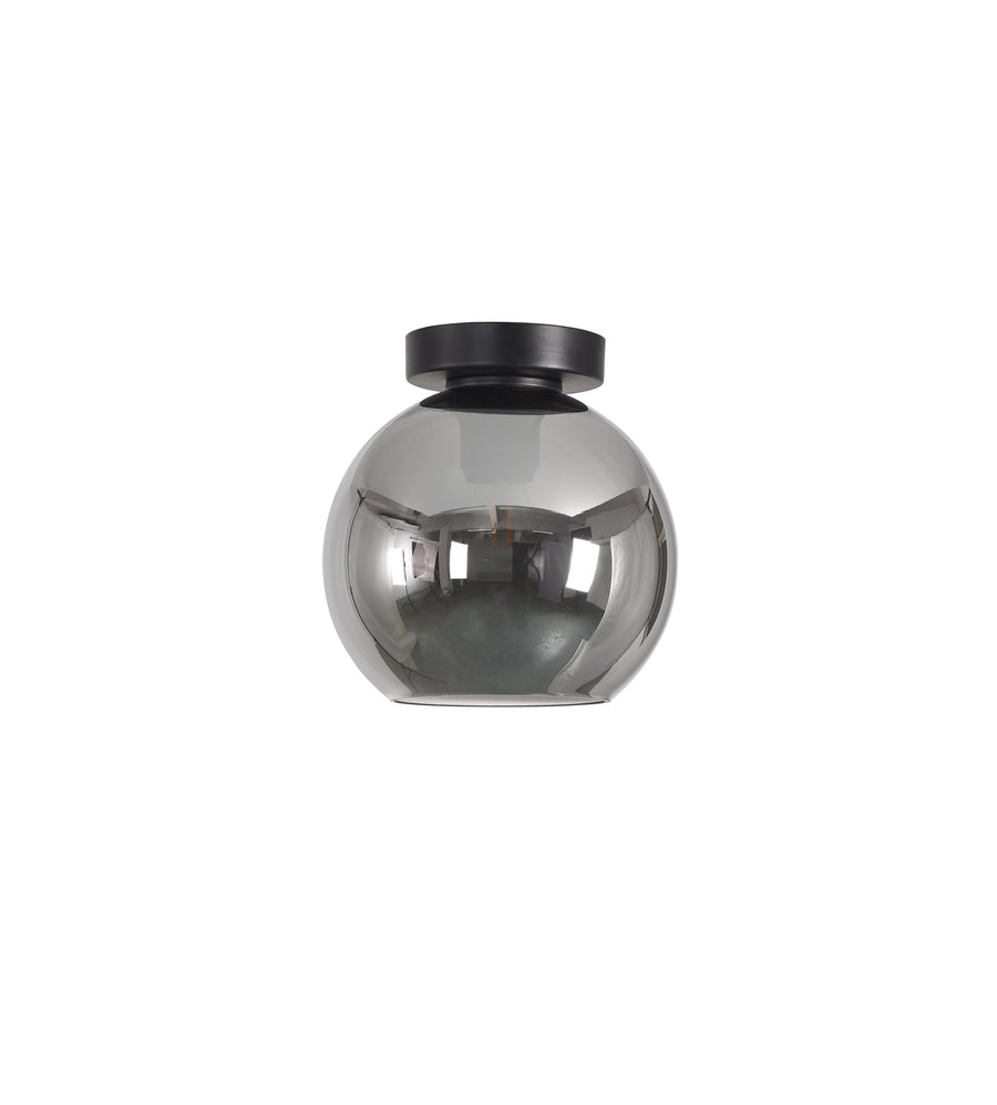 Artdelight Marino - Plafonnière/Plafondlamp - Dimbaar - Ø20cm - E27 - Modern - Titan glas