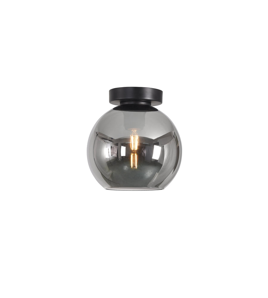 Artdelight Marino - Plafonnière/Plafondlamp - Dimbaar - Ø20cm - E27 - Modern - Titan glas