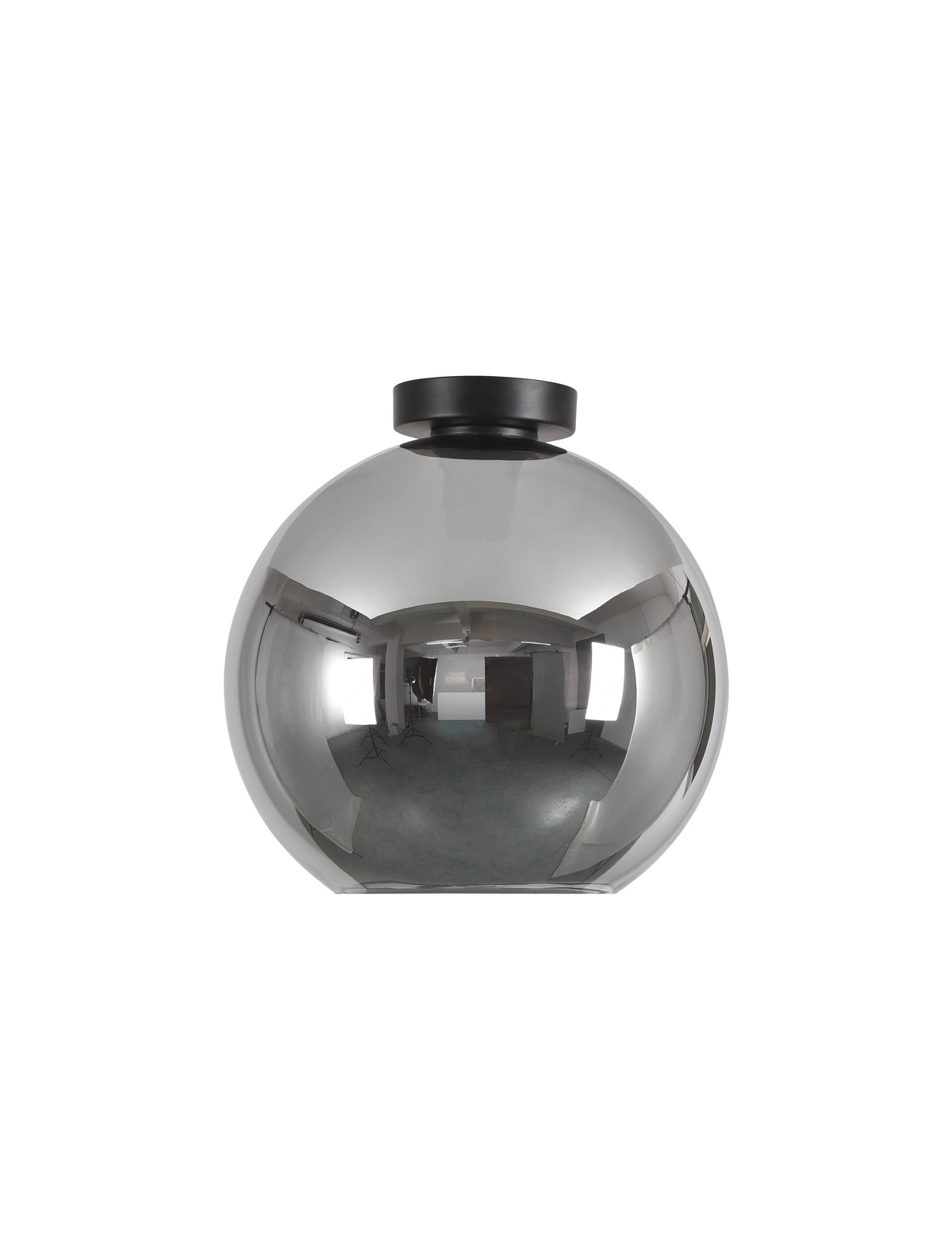 Artdelight Marino - Plafonnière/Plafondlamp - Dimbaar - Ø30cm - E27 - Modern - Titan glas