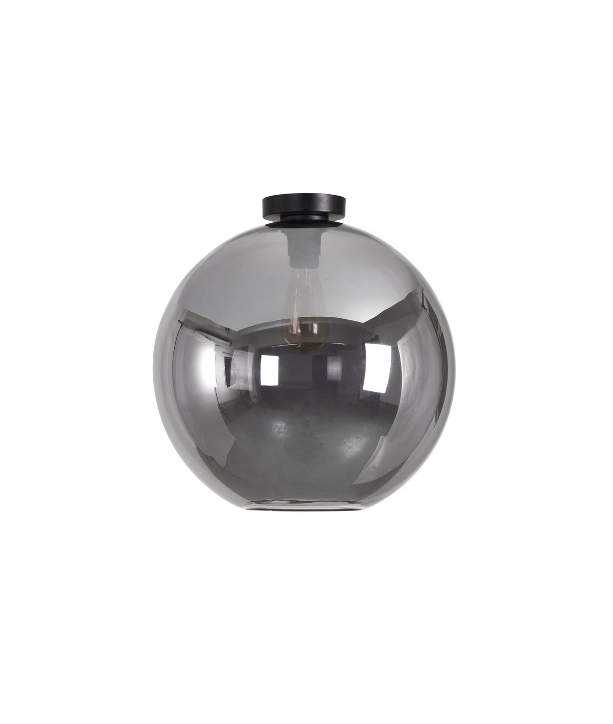Artdelight Marino - Plafonnière/Plafondlamp - Dimbaar - Ø40cm - E27 - Modern - Titan glas