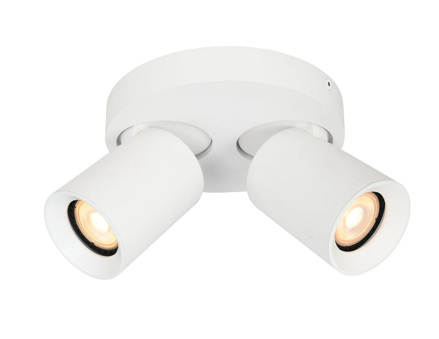 Artdelight Megano - Opbouwspot/Plafondspot - Dimbaar - 2-lichts - GU10 - Rond - Modern – Kies kleur