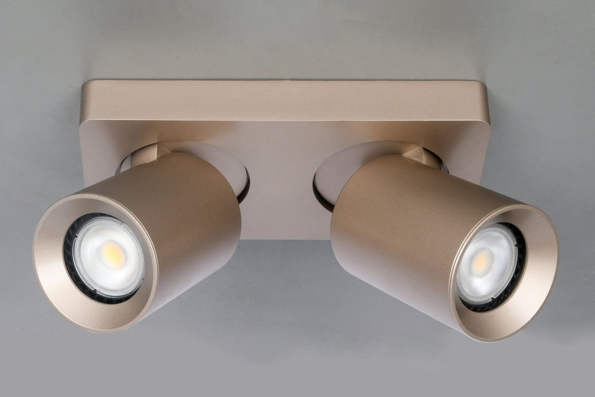 Artdelight Megano - Opbouwspot/Plafondspot - Dimbaar - 2-lichts - GU10 - Rechthoekig - Modern – Kies kleur