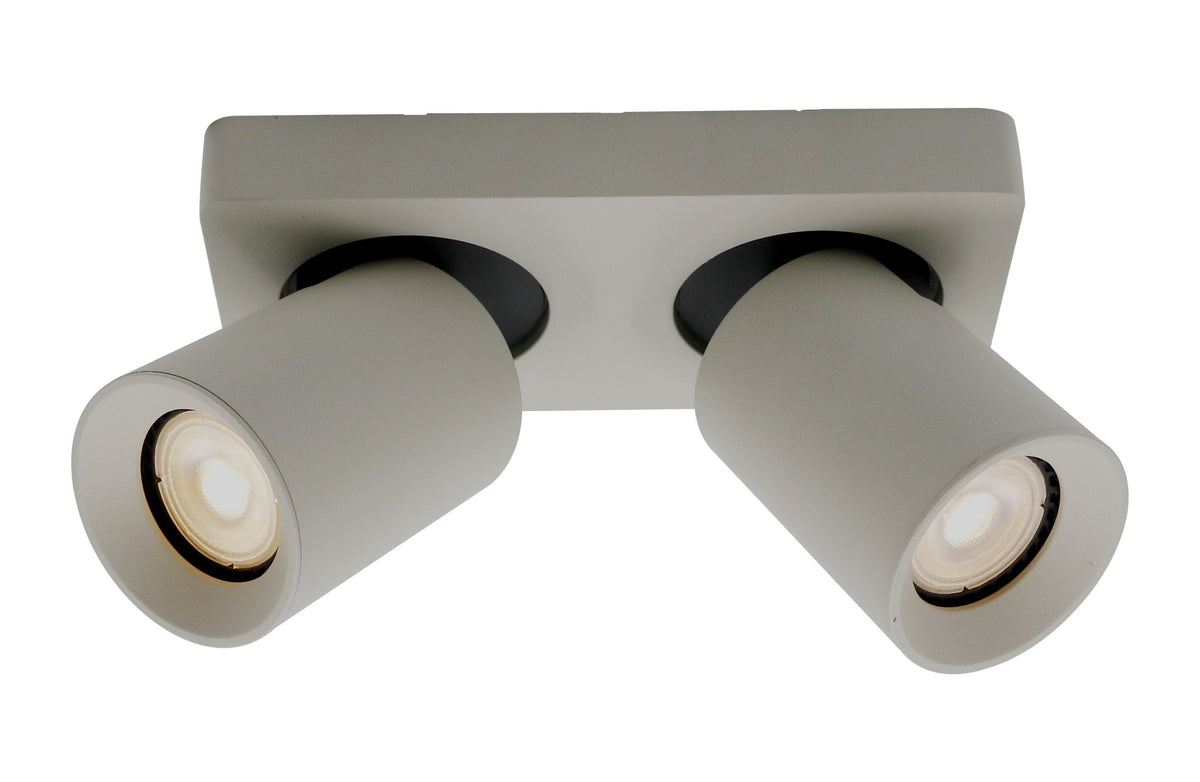 Artdelight Megano - Opbouwspot/Plafondspot - Dimbaar - 2-lichts - GU10 - Rechthoekig - Modern – Kies kleur