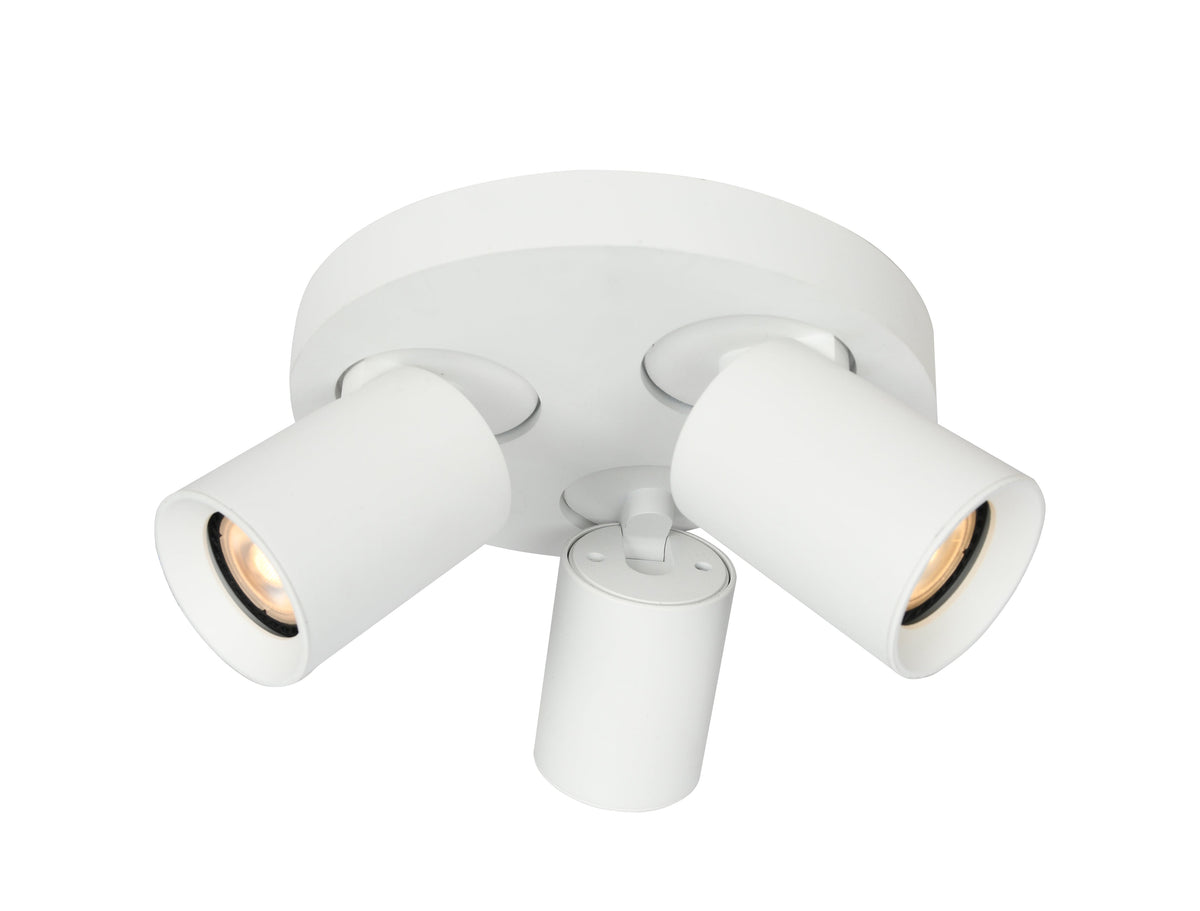 Artdelight Megano - Opbouwspot/Plafondspot - Dimbaar - 3-lichts - GU10 - Rond - Modern – Kies kleur