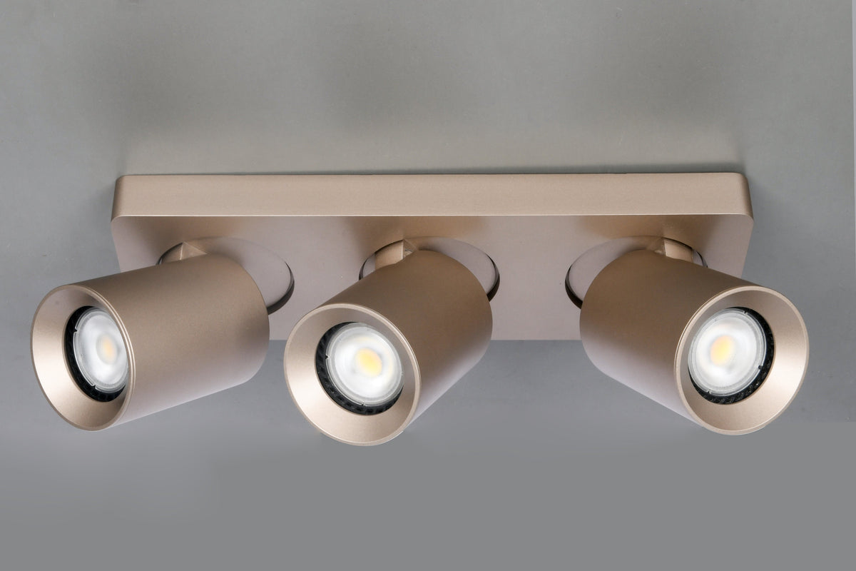 Artdelight Megano - Opbouwspot/Plafondspot - Dimbaar - 3-lichts - GU10 - Rechthoekig - Modern – Kies kleur
