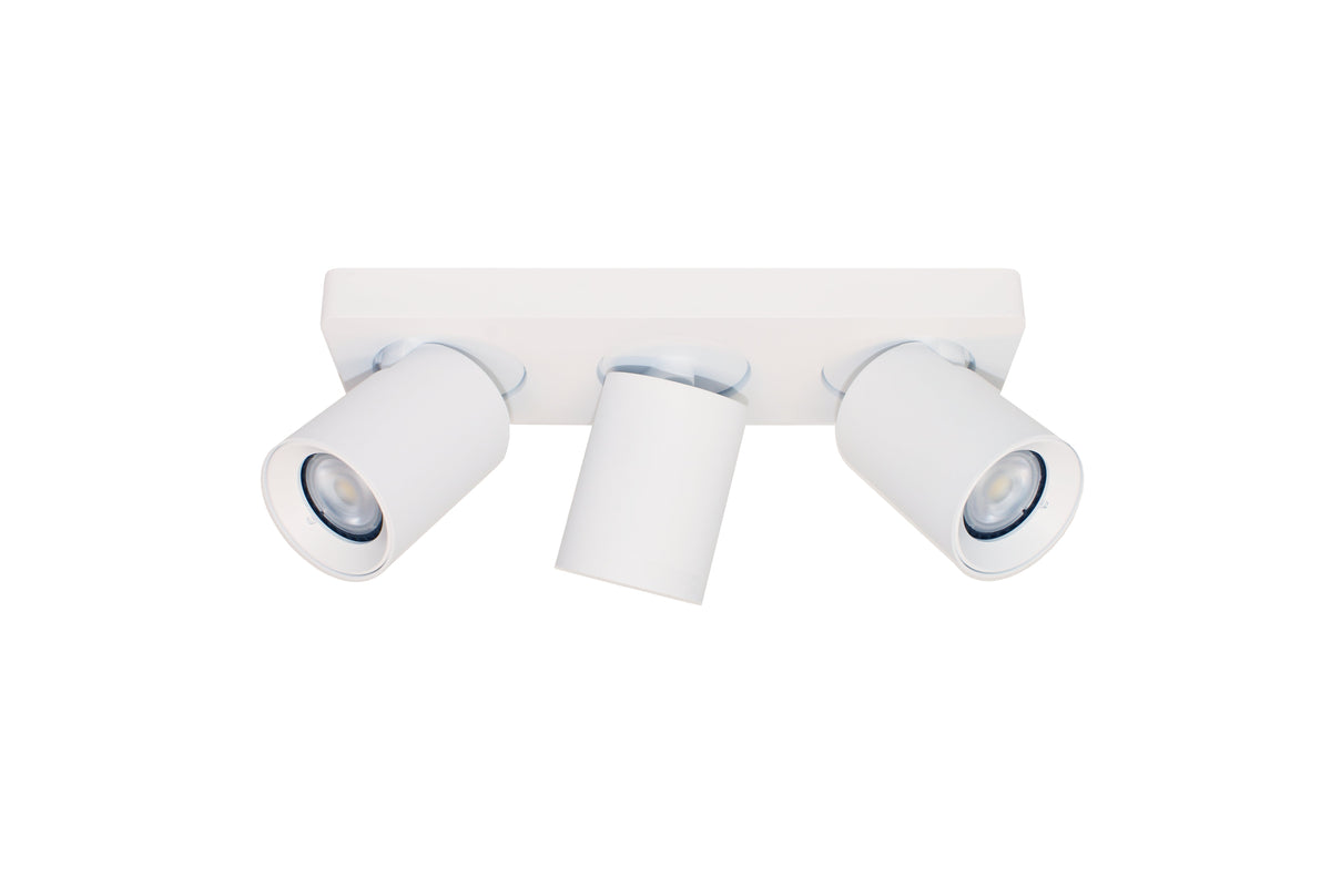Artdelight Megano - Opbouwspot/Plafondspot - Dimbaar - 3-lichts - GU10 - Rechthoekig - Modern – Kies kleur