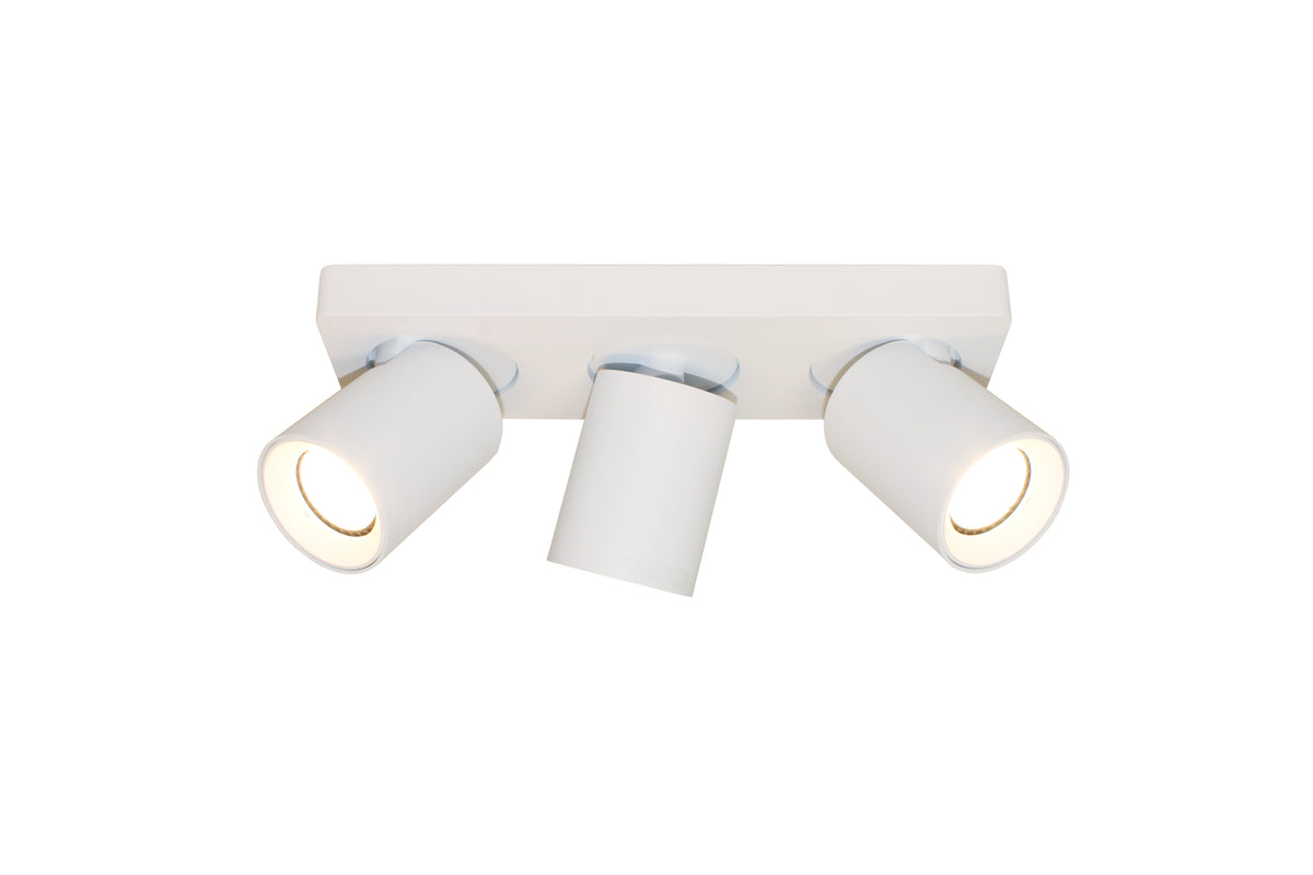 Artdelight Megano - Opbouwspot/Plafondspot - Dimbaar - 3-lichts - GU10 - Rechthoekig - Modern – Kies kleur
