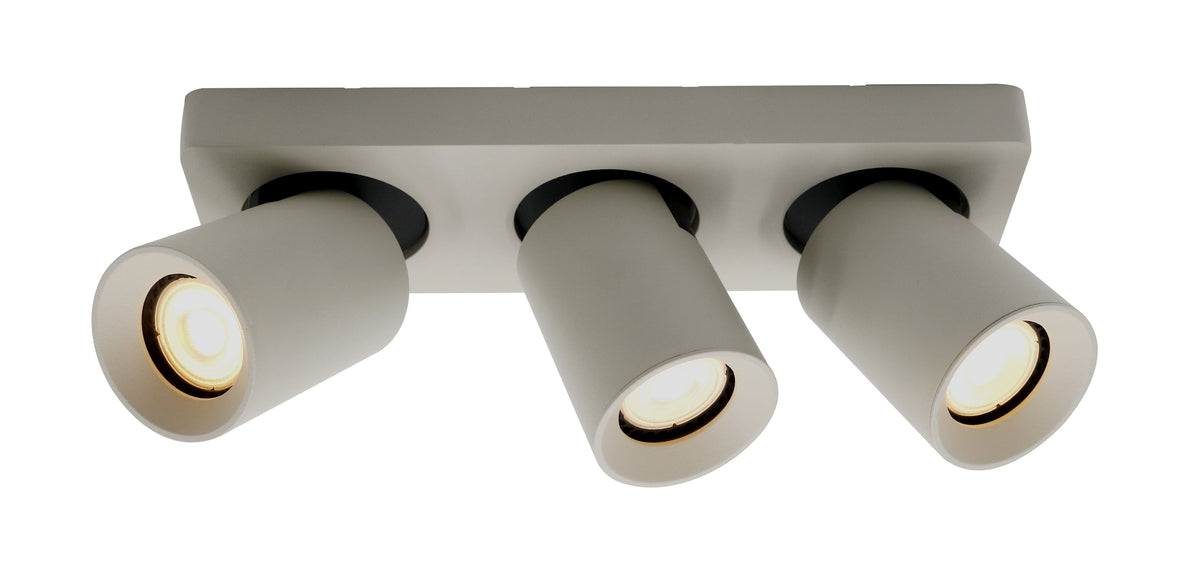 Artdelight Megano - Opbouwspot/Plafondspot - Dimbaar - 3-lichts - GU10 - Rechthoekig - Modern – Kies kleur