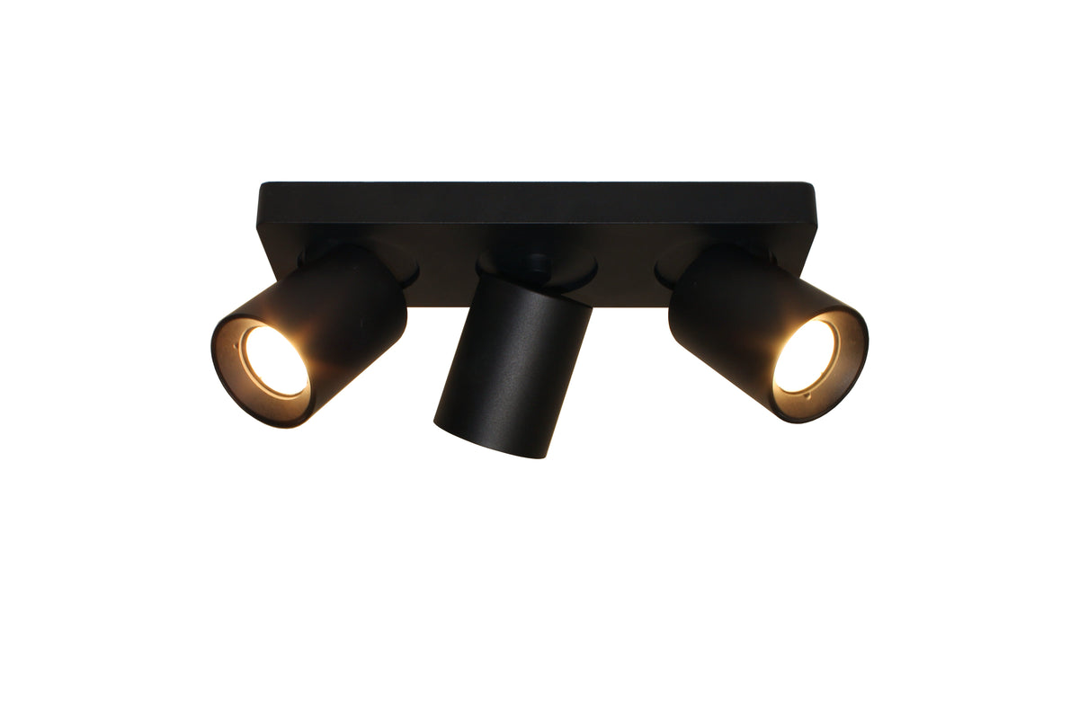 Artdelight Megano - Opbouwspot/Plafondspot - Dimbaar - 3-lichts - GU10 - Rechthoekig - Modern – Kies kleur