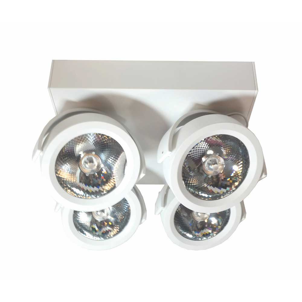 Artdelight Dutchess - Opbouwspot/Plafondspot - LED Dimbaar - 4-lichts - 4x13W 2700K - Vierkant - Design – Kies kleur