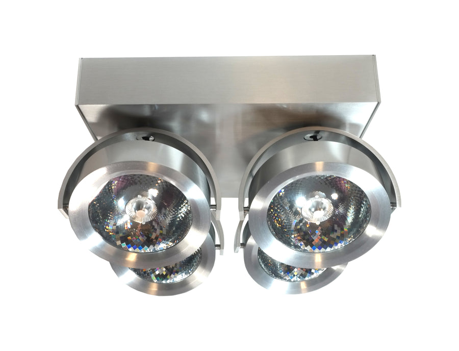 Artdelight Dutchess - Opbouwspot/Plafondspot - LED Dimbaar - 4-lichts - 4x13W 2700K - Vierkant - Design – Kies kleur
