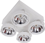 ArtDelight Dutchess 4-lichts Vierkant Wit