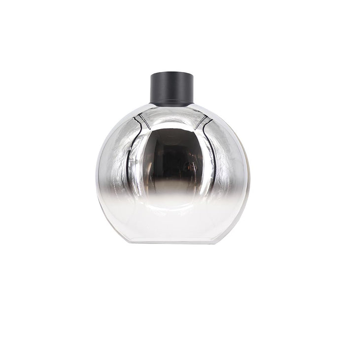Artdelight Rosario - Plafonnière/Plafondlamp - Dimbaar - Ø30cm - E27 - Modern - Titan/Helder glas