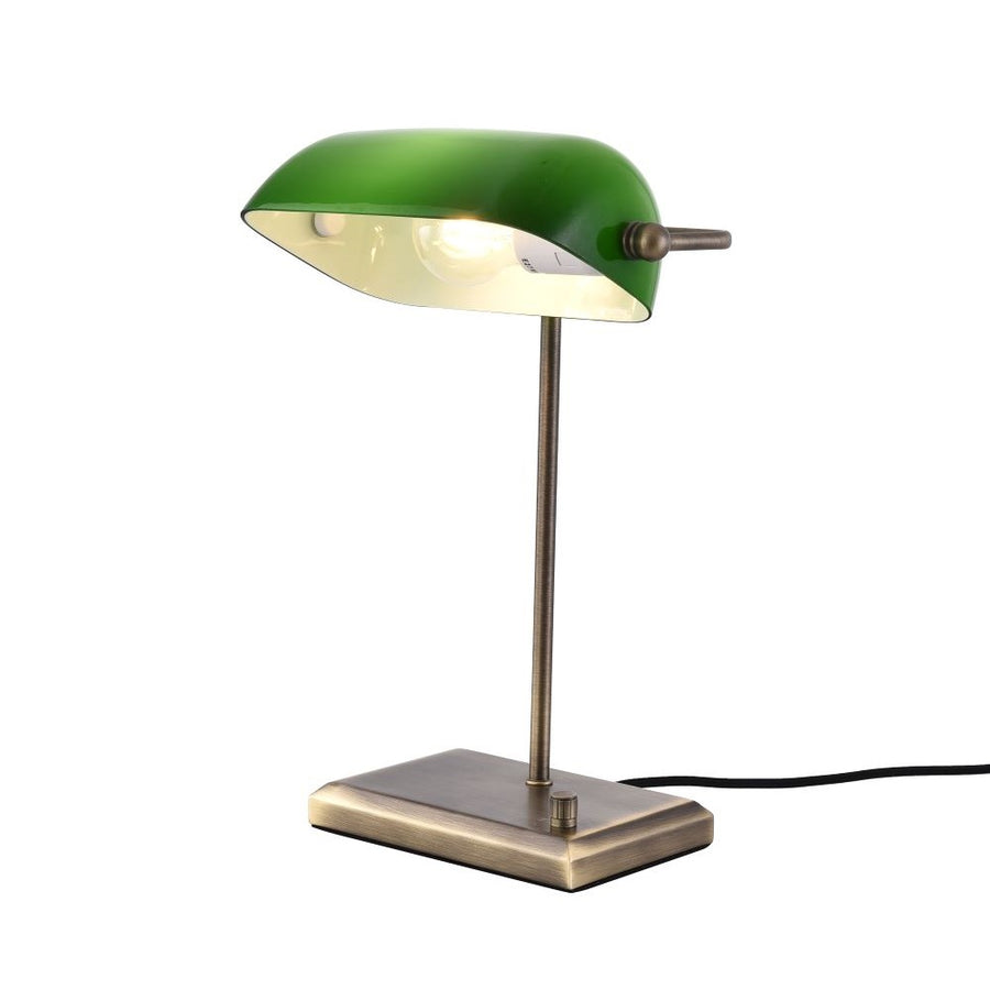 Artdelight Oxford - Bureaulamp/Bankierslamp - Dimbaar - E27 - Modern - Groen