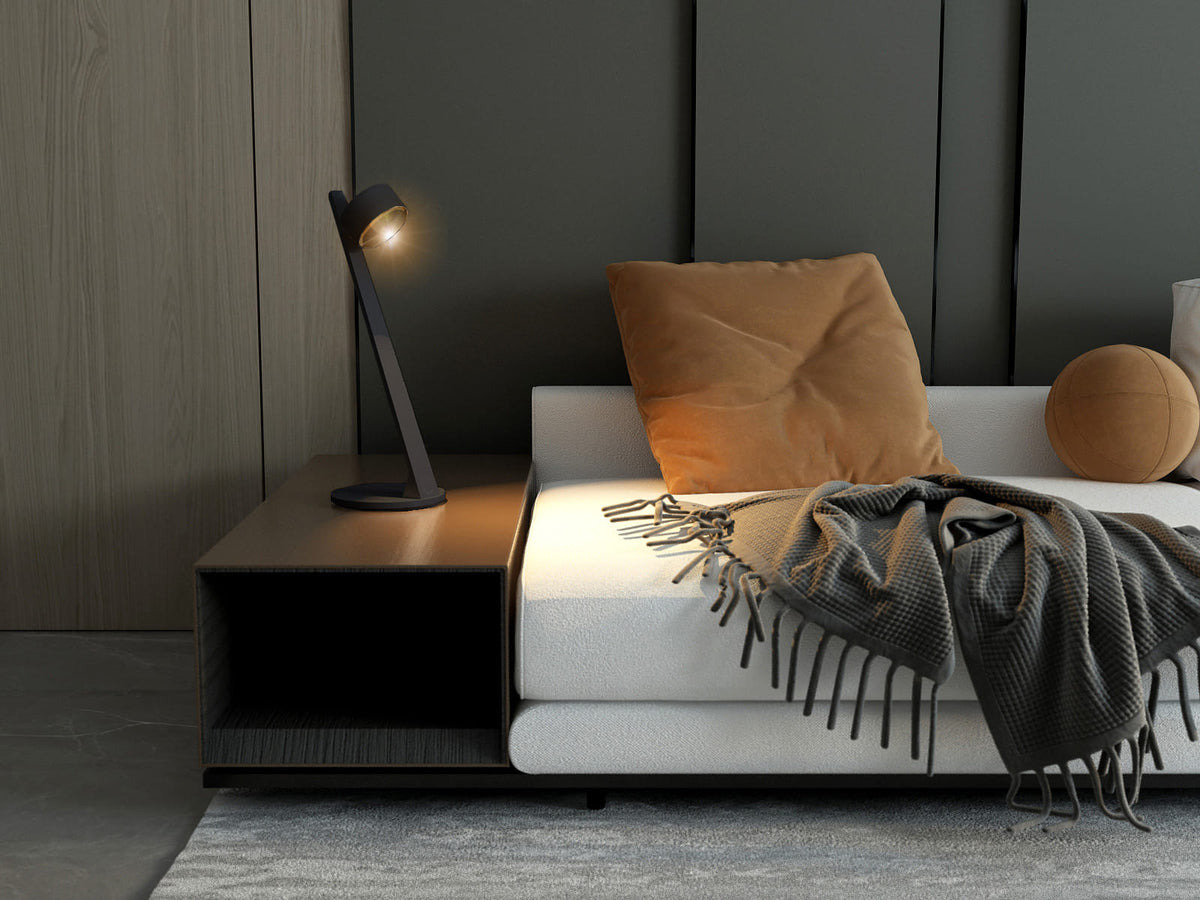 Artdelight Omega - Tafellamp - LED - 7W 2700K - Design - Zwart