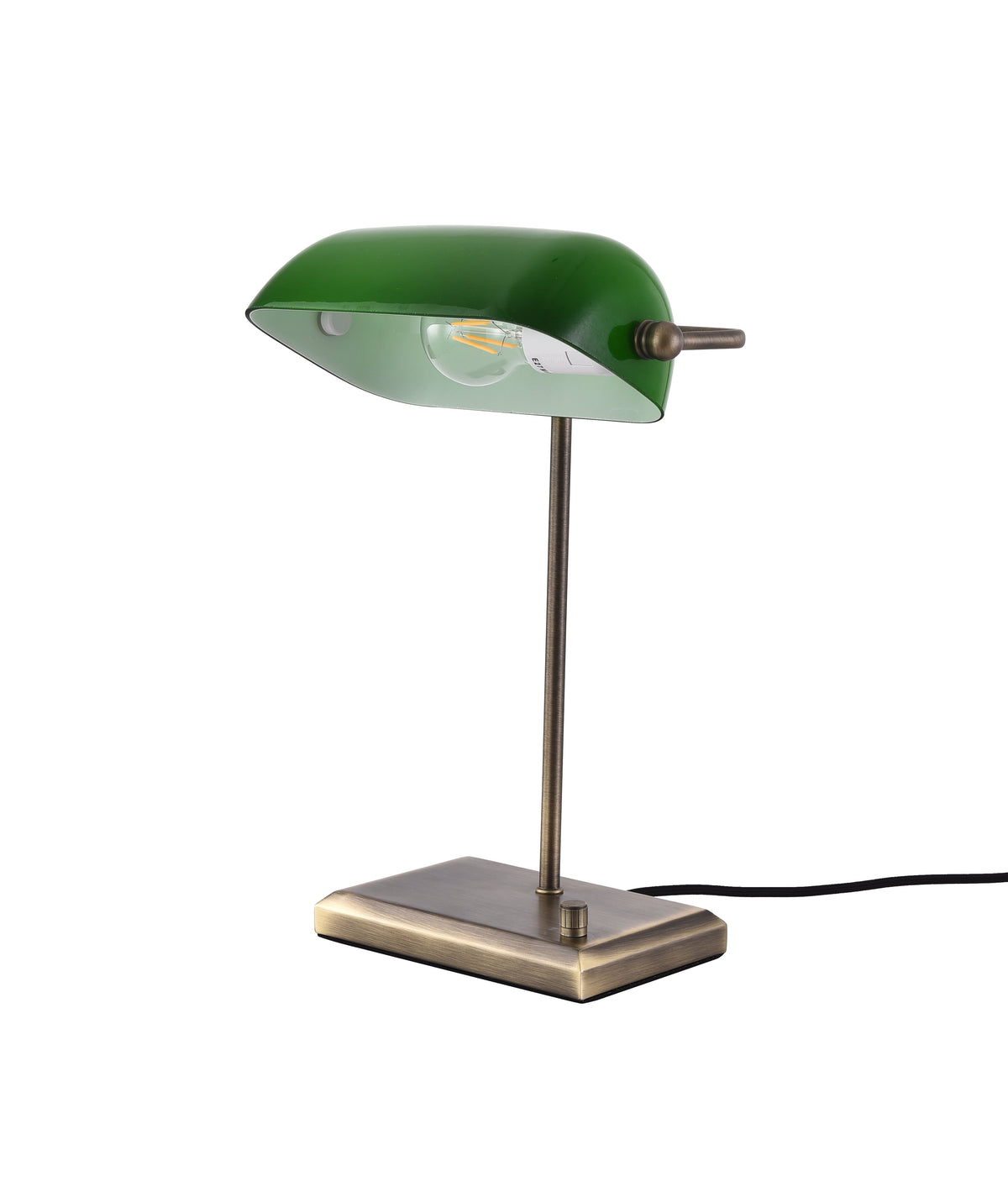 Artdelight Oxford - Bureaulamp/Bankierslamp - Dimbaar - E27 - Modern - Groen