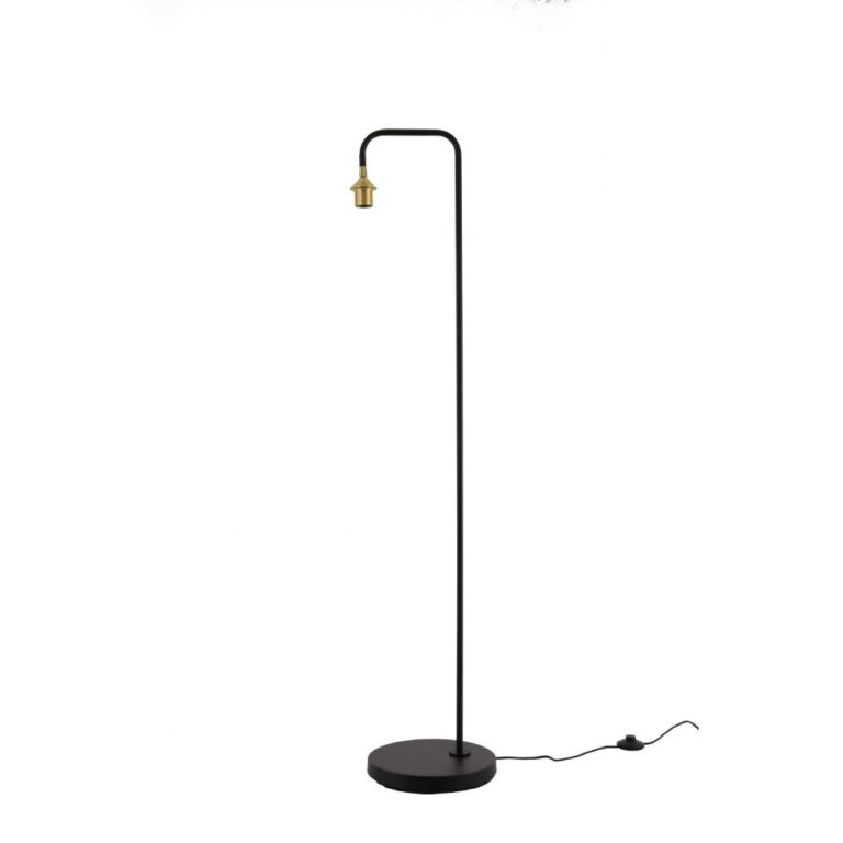 Artdelight Dajano - Vloerlamp/Staande lamp - 1-lichts - E27 - Modern - Zwart