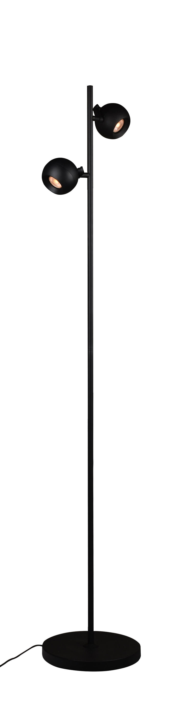 Artdelight Bolero - Vloerlamp/Staande lamp - 2-lichts - GU10 - Modern - Zwart