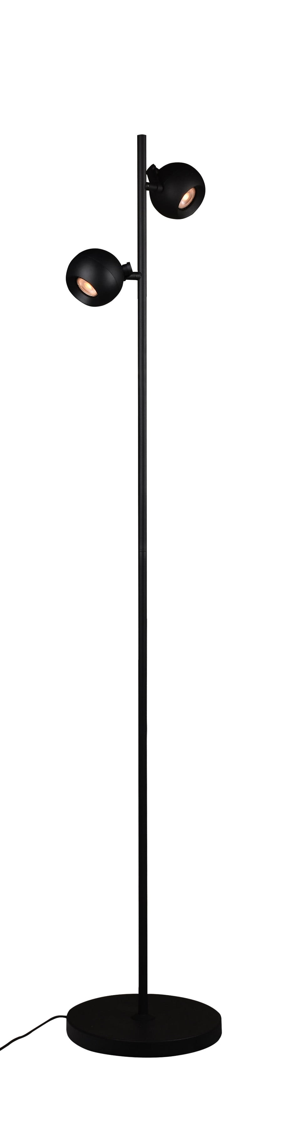 Artdelight Bolero - Vloerlamp/Staande lamp - 2-lichts - GU10 - Modern - Zwart
