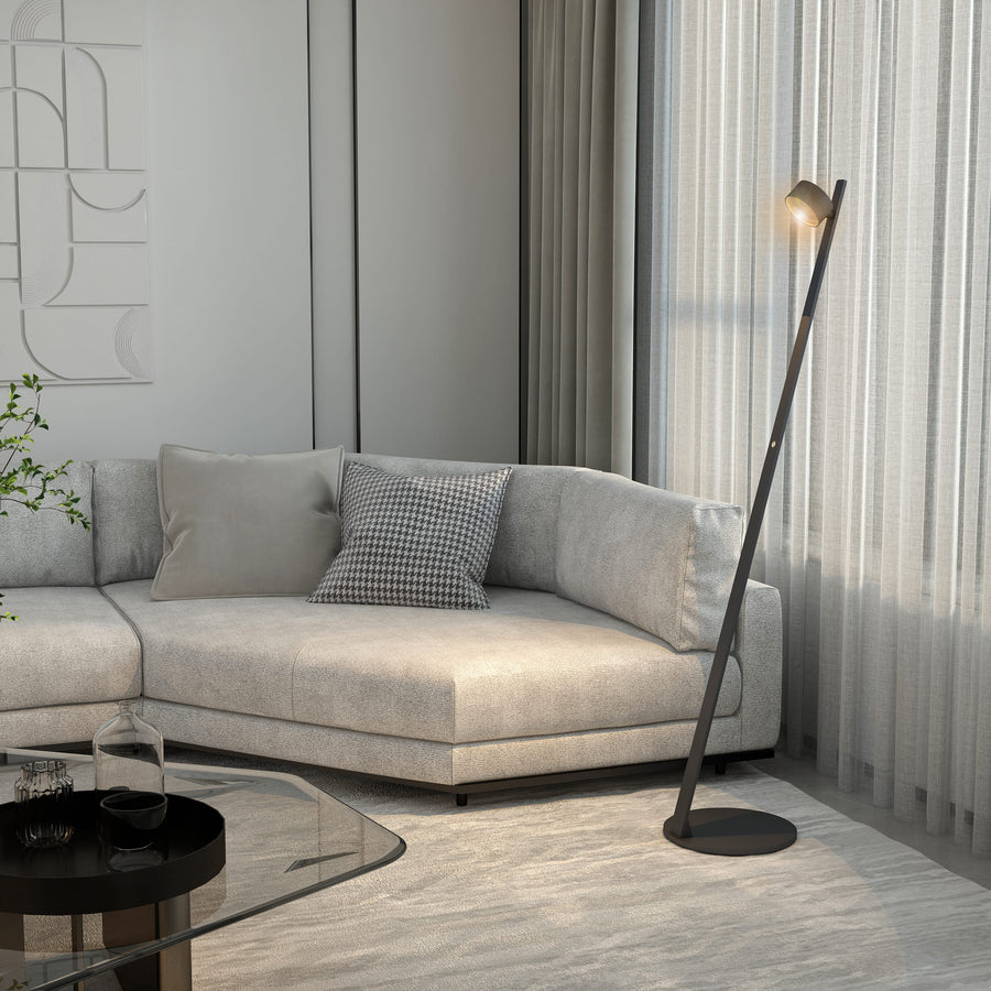 Artdelight Omega - Vloerlamp/Staande lamp - LED Dimbaar - 7W 2700K - Design - Zwart
