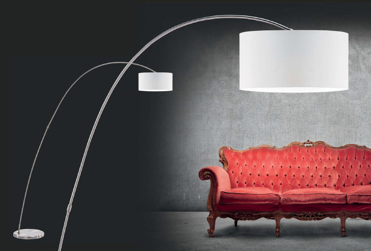 Artdelight Bow - Booglamp/Vloerlamp - E27 - Modern - Wit