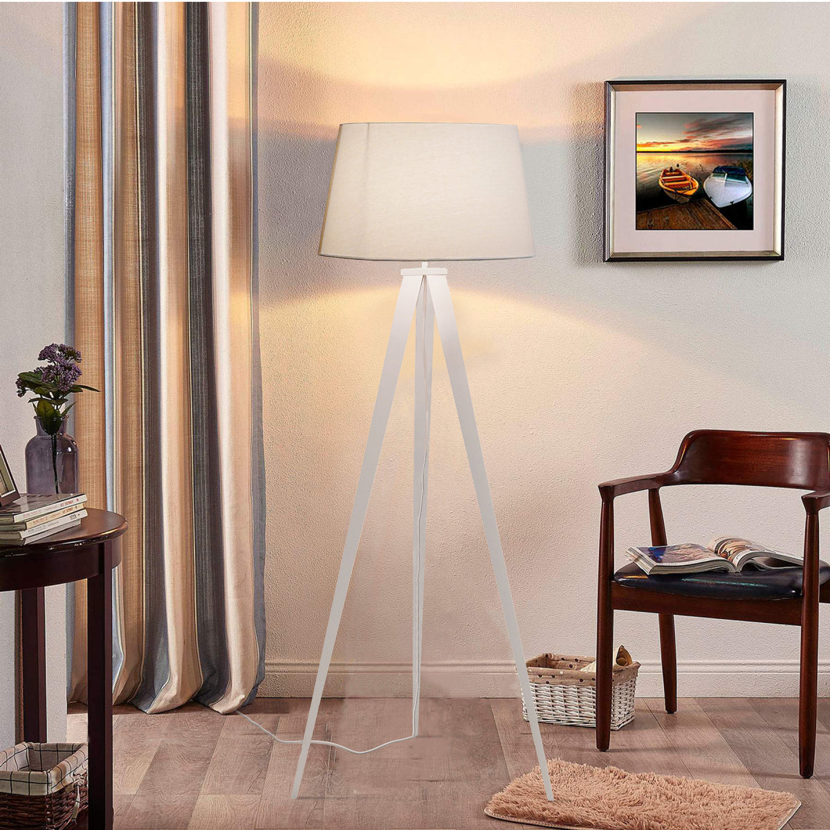 Artdelight Triad - Vloerlamp/Staande lamp - E27 - Modern – Kies kleur