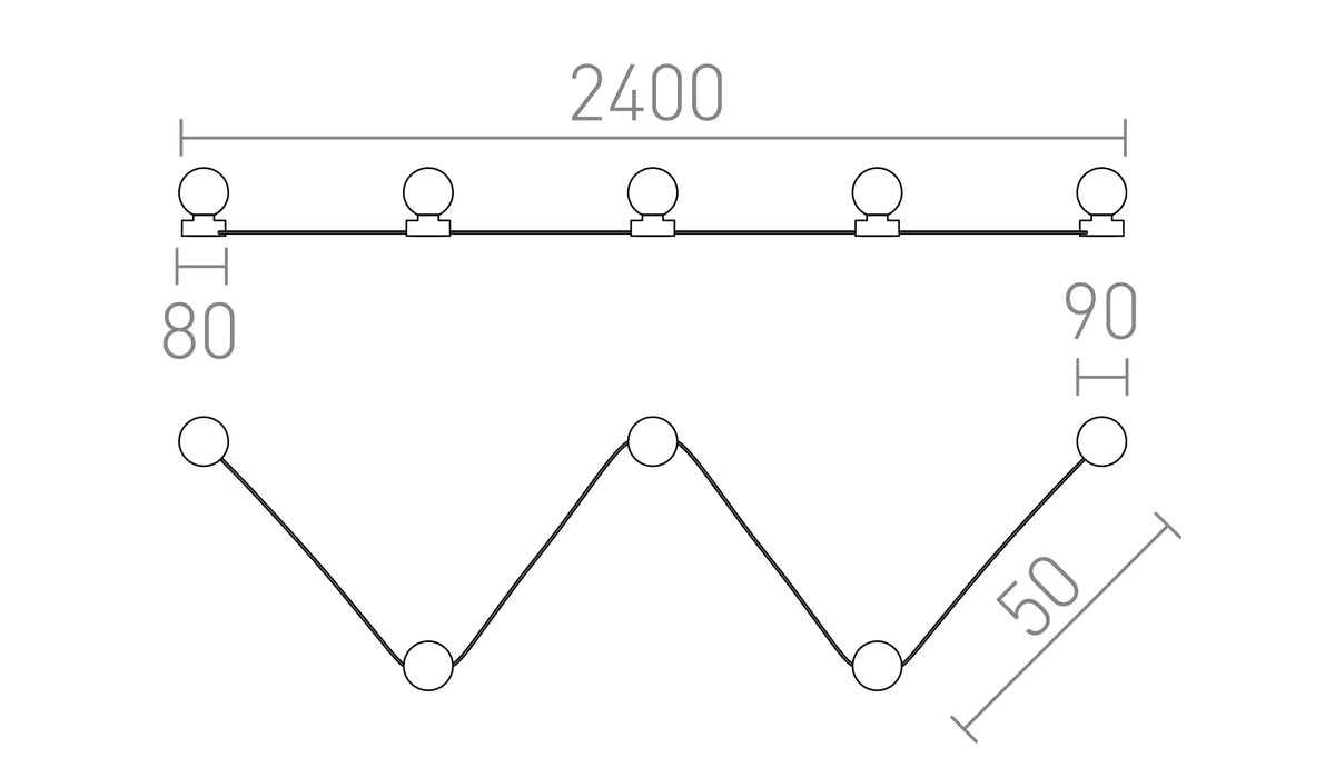 Plafondlamp Vela – moderne designlamp met speelse lijnen