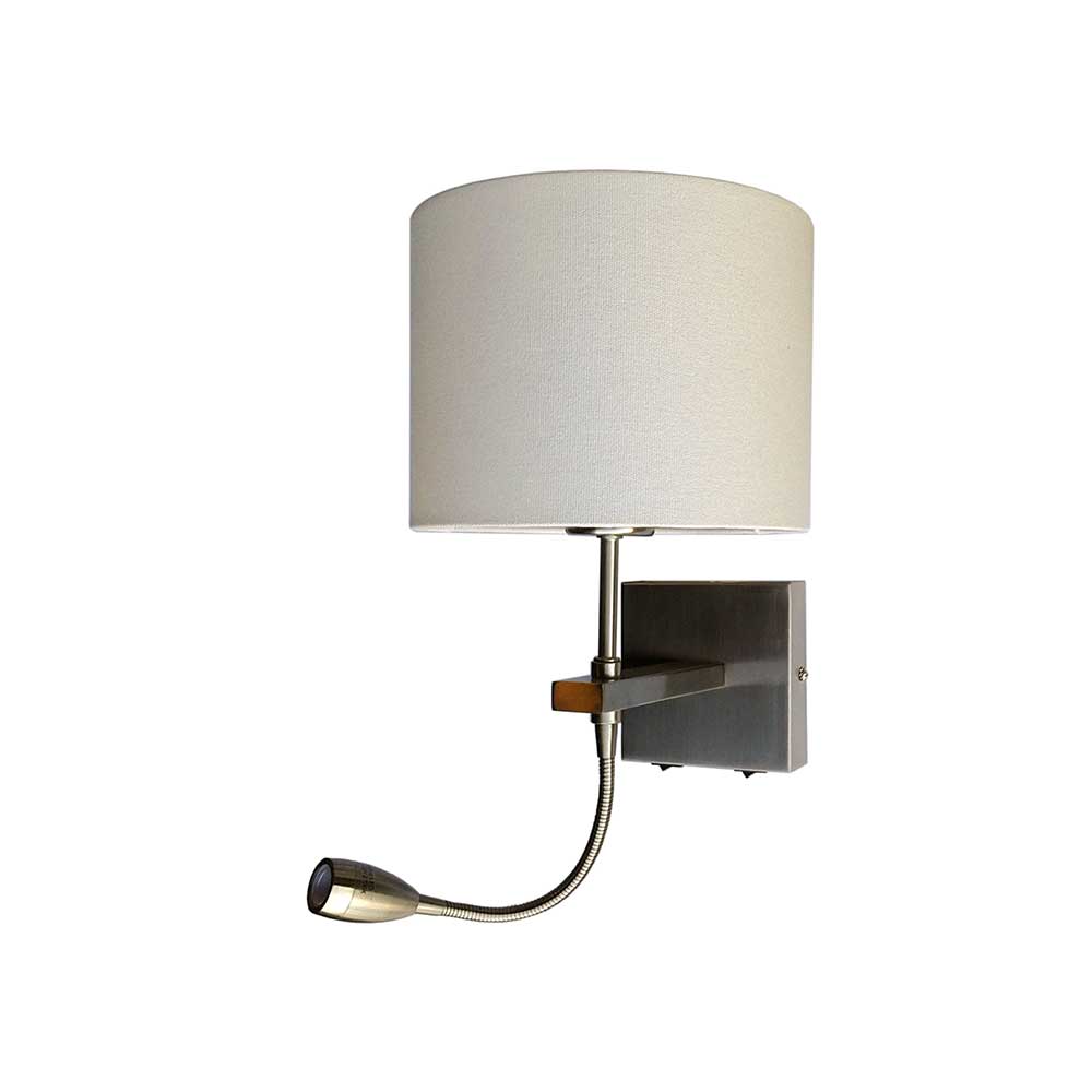 Artdelight Quad – Wandlamp E27 met leeslamp – Kies kleur