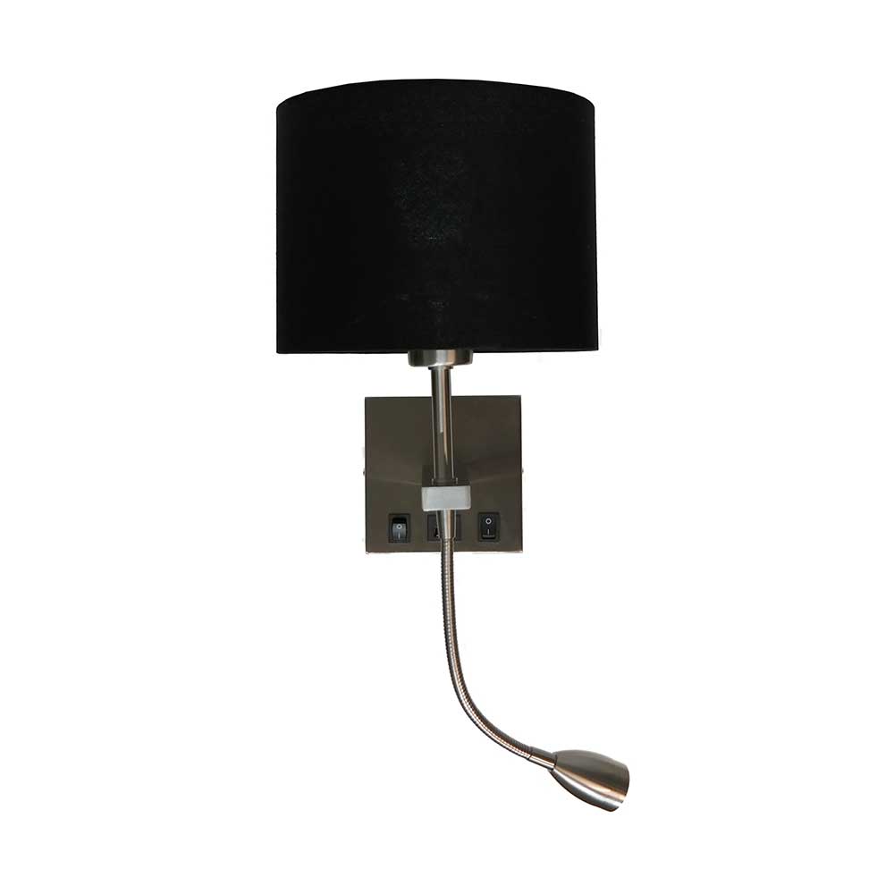 Artdelight Quad - Wandlamp - E27 - USB-A + USB-C - Modern – Kies kleur