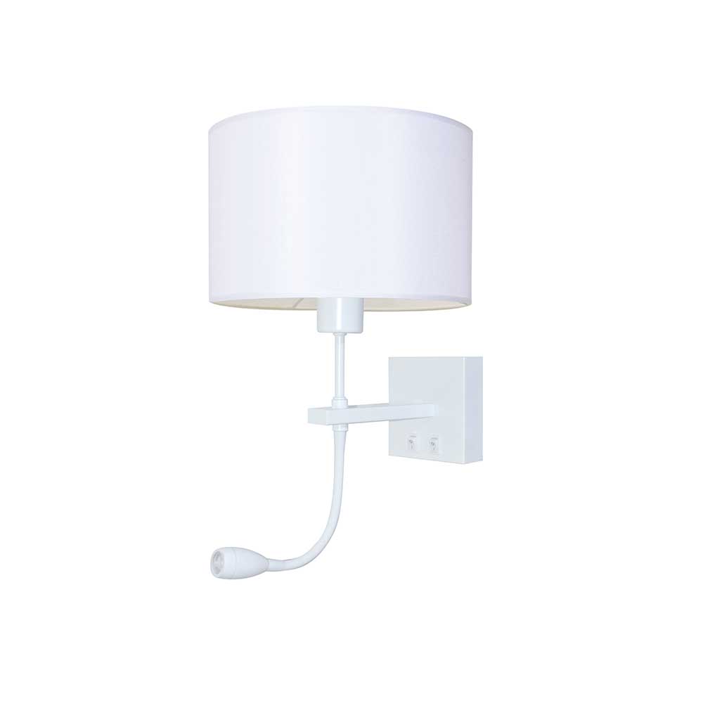 Artdelight Quad – Wandlamp E27 met leeslamp – Kies kleur