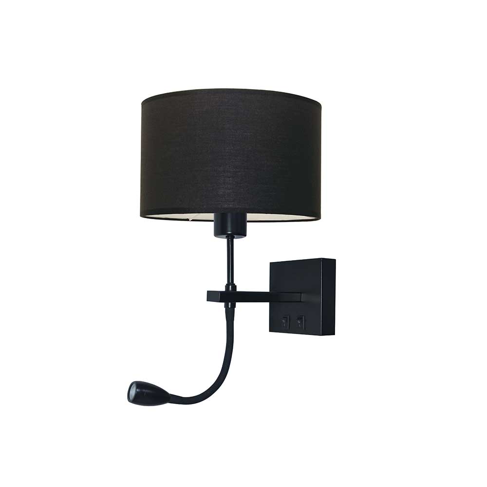 Artdelight Quad – Wandlamp E27 met leeslamp – Kies kleur