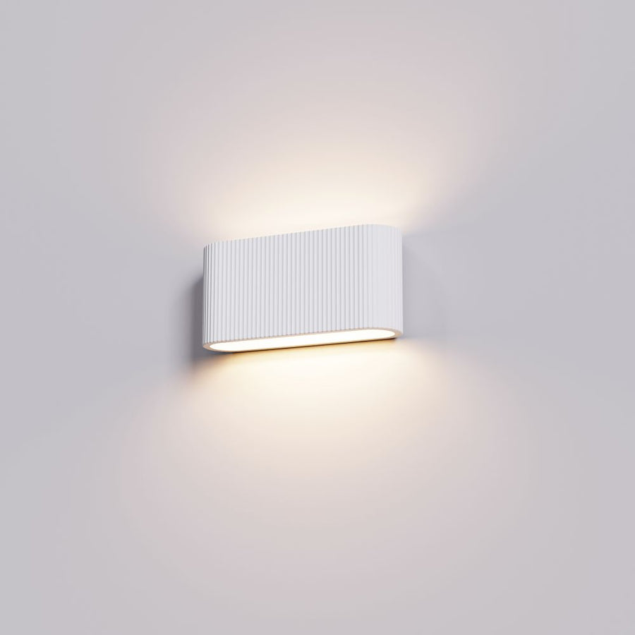 Artdelight Lille - Wandlamp - Dimbaar - G9 - Geribbeld - Gips - Modern - Wit